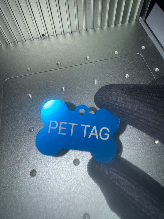 Personalised Dog ID Tag - Double-Sided Tag, Engraved Both Sides