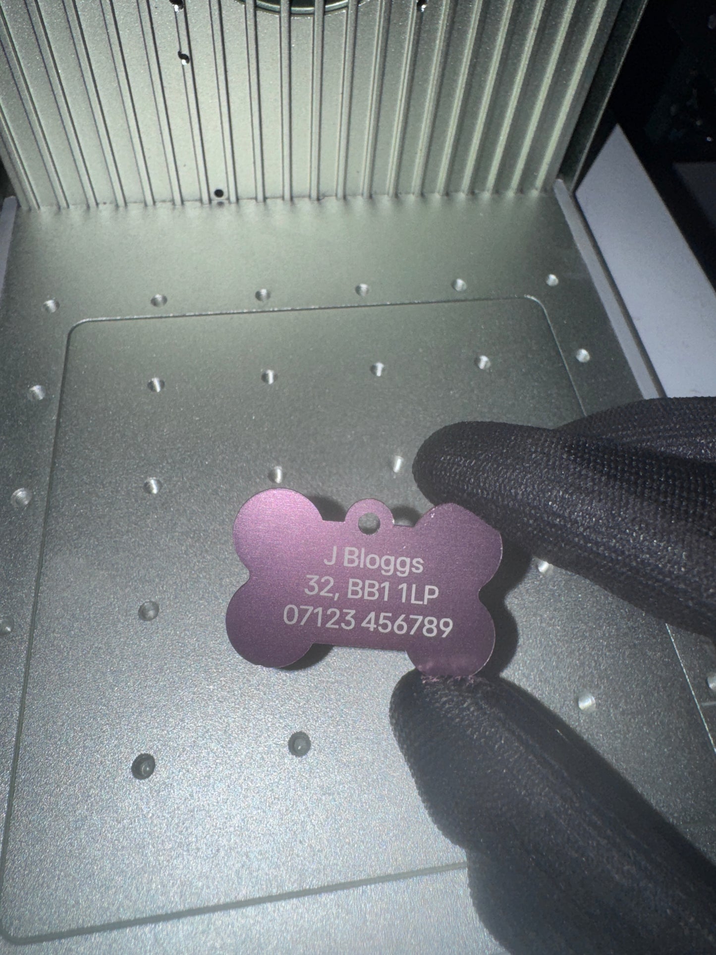 Personalised Dog ID Tag - Double-Sided Tag, Engraved Both Sides